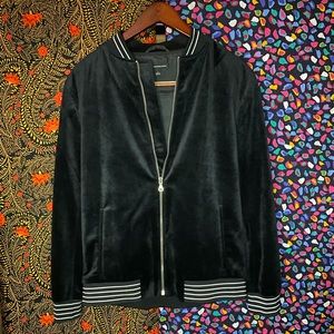 INC Black Velvet Bomber